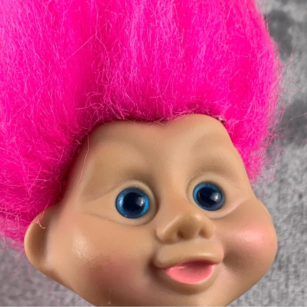 Vintage‎ Applause Troll Doll 1992 Pink Hair Blue Eyes Articulated Poseable